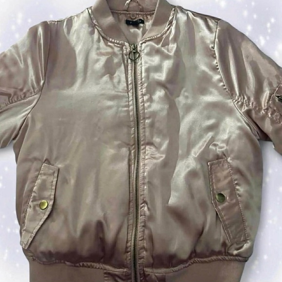 Rue21 Pink Satin Bomber Jacket - Picture 3 of 7